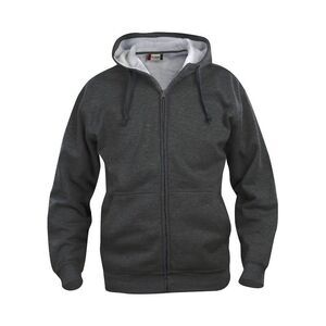 Clique Mens Basic Full Zip Hoodie / Anthracite Melange